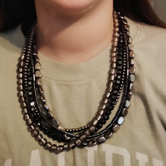 Silpada Jewelry - Hematite and sterling silver multi layer necklace